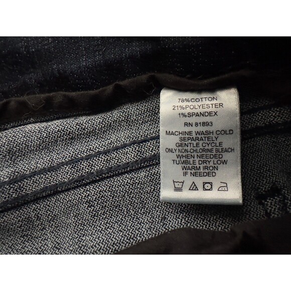 Denim & Co Perfect Denim Indigo Smooth Waist Ankle Jeans Dk Indigo 14P - Picture 5 of 7